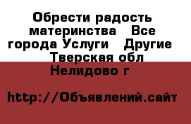 Обрести радость материнства - Все города Услуги » Другие   . Тверская обл.,Нелидово г.